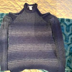 American Rag Sweater off the shoulder Blue Large